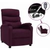 TRUE DEAL Fauteuil Inclinable électrique Violet Tissu
