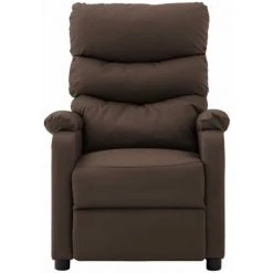 TRUE DEAL Fauteuil Inclinable électrique De Massage Marron Similicuir -Pas Cher Fauteuil Magasin 57820125 3