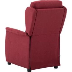 TRUE DEAL Fauteuil Inclinable électrique De Massage Bordeaux Tissu -Pas Cher Fauteuil Magasin 57820128 4