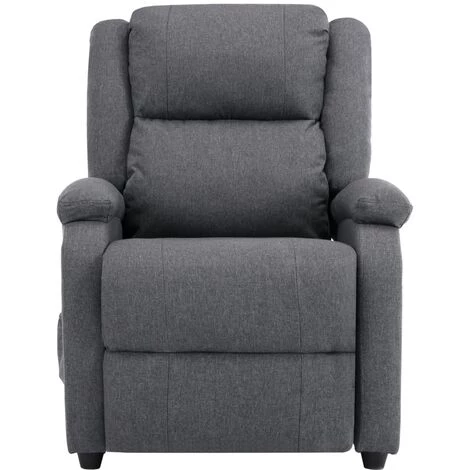TRUE DEAL Fauteuil Inclinable électrique De Massage Gris Foncé Tissu 6 TRUE DEAL Fauteuil Inclinable électrique De Massage Gris Foncé Tissu – Image 4