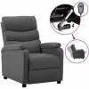 TRUE DEAL Fauteuil Inclinable électrique Gris Similicuir -Pas Cher Fauteuil Magasin 57820135 1