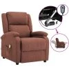TRUE DEAL Fauteuil Inclinable électrique De Massage Marron Tissu 1 TRUE DEAL Fauteuil Inclinable électrique De Massage Marron Tissu -Pas Cher Fauteuil Magasin 57820140 1