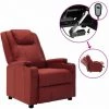 TRUE DEAL Fauteuil Inclinable électrique Rouge Bordeaux Similicuir