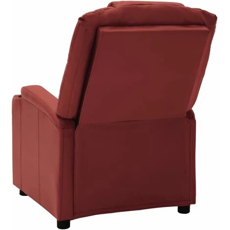 TRUE DEAL Fauteuil Inclinable électrique Rouge Bordeaux Similicuir 7 TRUE DEAL Fauteuil Inclinable électrique Rouge Bordeaux Similicuir – Image 5