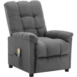 TRUE DEAL Fauteuil De Massage Inclinable électrique Gris Clair Tissu -Pas Cher Fauteuil Magasin 57820155 2