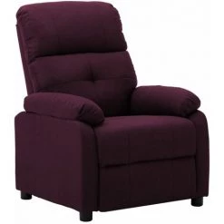 TRUE DEAL Fauteuil Inclinable électrique Tissu - Couleur Violet Dimensions Totales : 76 X 90 X 100 Cm (L X L X H) -Pas Cher Fauteuil Magasin 57820162 2
