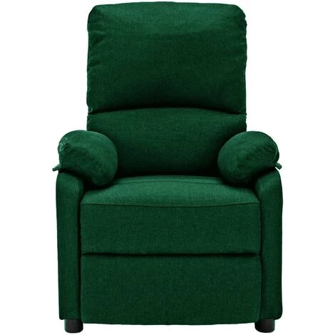 TRUE DEAL Fauteuil Inclinable électrique Vert Foncé Tissu 5 TRUE DEAL Fauteuil Inclinable électrique Vert Foncé Tissu – Image 3