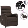 TRUE DEAL Fauteuil Inclinable électrique De Massage Marron Tissu