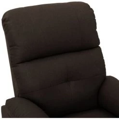 TRUE DEAL Fauteuil Inclinable électrique Tissu - Couleur Marron Foncé Dimensions Totales : 76 X 90 X 100 Cm (L X L X H) -Pas Cher Fauteuil Magasin 57822510 5