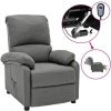 TRUE DEAL Fauteuil Inclinable électrique Gris Clair Tissu -Pas Cher Fauteuil Magasin 57822579 1