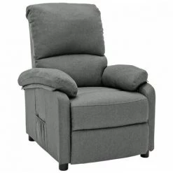 TRUE DEAL Fauteuil Inclinable électrique Gris Clair Tissu -Pas Cher Fauteuil Magasin 57822579 2