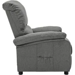 TRUE DEAL Fauteuil Inclinable électrique Gris Clair Tissu -Pas Cher Fauteuil Magasin 57822579 4