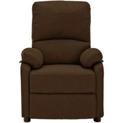 TRUE DEAL Fauteuil Inclinable électrique Marron Foncé Tissu -Pas Cher Fauteuil Magasin 57822592 3