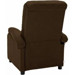 TRUE DEAL Fauteuil Inclinable électrique Marron Foncé Tissu -Pas Cher Fauteuil Magasin 57822592 5