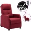 TRUE DEAL Fauteuil Inclinable électrique Bordeaux Tissu