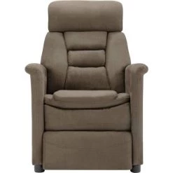 TRUE DEAL Fauteuil Inclinable électrique Taupe Similicuir Daim -Pas Cher Fauteuil Magasin 57822676 3