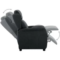 TRUE DEAL Fauteuil Inclinable électrique Gris Foncé Tissu -Pas Cher Fauteuil Magasin 57825351 4