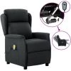 TRUE DEAL Fauteuil Inclinable électrique De Massage Gris Foncé Tissu -Pas Cher Fauteuil Magasin 57825390 1