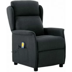 TRUE DEAL Fauteuil Inclinable électrique De Massage Gris Foncé Tissu -Pas Cher Fauteuil Magasin 57825390 2
