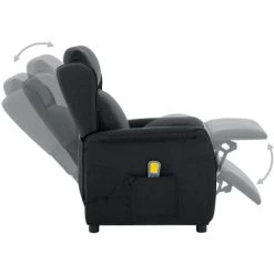 TRUE DEAL Fauteuil Inclinable électrique De Massage Gris Foncé Tissu -Pas Cher Fauteuil Magasin 57825390 3