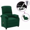 TRUE DEAL Fauteuil De Massage Inclinable électrique Vert Foncé Tissu -Pas Cher Fauteuil Magasin 57825536 1
