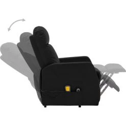 TRUE DEAL Fauteuil Inclinable De Massage Noir Similicuir 10 TRUE DEAL Fauteuil Inclinable De Massage Noir Similicuir -Pas Cher Fauteuil Magasin 57828453 4