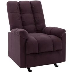 TRUE DEAL Fauteuil Inclinable Violet Tissu