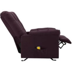 TRUE DEAL Fauteuil De Massage Inclinable Violet Tissu -Pas Cher Fauteuil Magasin 57828550 4