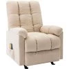 TRUE DEAL Fauteuil De Massage Inclinable Crème Tissu 1 TRUE DEAL Fauteuil De Massage Inclinable Crème Tissu -Pas Cher Fauteuil Magasin 57828561 1