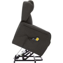 TRUE DEAL Fauteuil De Massage Inclinable Gris Foncé Tissu -Pas Cher Fauteuil Magasin 57829145 5