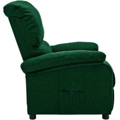 TRUE DEAL Fauteuil Inclinable Vert Foncé Tissu -Pas Cher Fauteuil Magasin 57829544 3