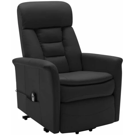 TRUE DEAL Fauteuil Inclinable Noir Similicuir 4 TRUE DEAL Fauteuil Inclinable Noir Similicuir – Image 2