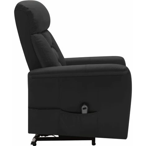 TRUE DEAL Fauteuil Inclinable Noir Similicuir 6 TRUE DEAL Fauteuil Inclinable Noir Similicuir – Image 4