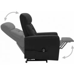 TRUE DEAL Fauteuil Inclinable Noir Similicuir 11 TRUE DEAL Fauteuil Inclinable Noir Similicuir -Pas Cher Fauteuil Magasin 57829579 5