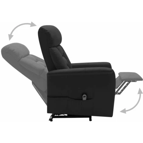 TRUE DEAL Fauteuil Inclinable Noir Similicuir 7 TRUE DEAL Fauteuil Inclinable Noir Similicuir – Image 5