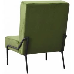 TRUE DEAL Chaise De Relaxation 65x79x87 Cm Vert Clair Velours -Pas Cher Fauteuil Magasin 57829681 4