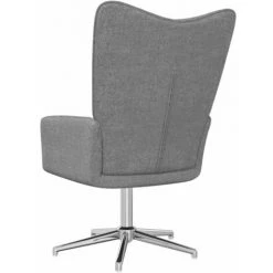 TRUE DEAL Chaise De Relaxation Gris Clair Tissu -Pas Cher Fauteuil Magasin 57830396 4