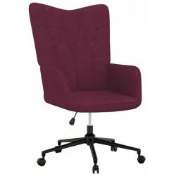 TRUE DEAL Chaise De Relaxation Violet Tissu