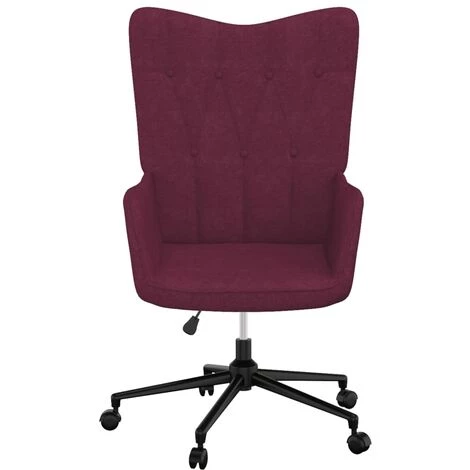 TRUE DEAL Chaise De Relaxation Violet Tissu 4 TRUE DEAL Chaise De Relaxation Violet Tissu – Image 2