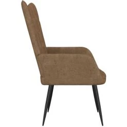 TRUE DEAL Chaise De Relaxation Avec Tabouret Taupe Tissu -Pas Cher Fauteuil Magasin 57830548 4