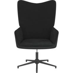 TRUE DEAL Chaise De Relaxation Noir Velours Et PVC -Pas Cher Fauteuil Magasin 57830789 2