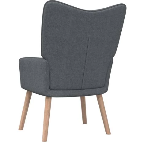 TRUE DEAL Chaise De Relaxation Gris Foncé Tissu 6 TRUE DEAL Chaise De Relaxation Gris Foncé Tissu – Image 4