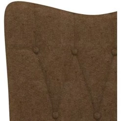 TRUE DEAL Chaise De Relaxation Marron Tissu -Pas Cher Fauteuil Magasin 57830807 5