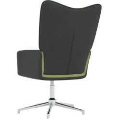 TRUE DEAL Chaise De Relaxation Vert Clair Velours Et PVC -Pas Cher Fauteuil Magasin 57830851 4