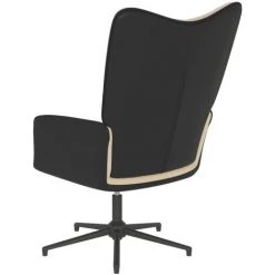 TRUE DEAL Chaise De Relaxation Blanc Crème Velours Et PVC -Pas Cher Fauteuil Magasin 57830950 4