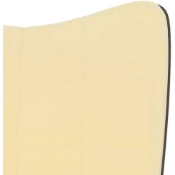 TRUE DEAL Chaise De Relaxation Blanc Crème Velours Et PVC -Pas Cher Fauteuil Magasin 57830950 5