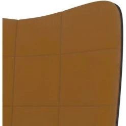 TRUE DEAL Chaise De Relaxation Marron Velours Et PVC -Pas Cher Fauteuil Magasin 57831073 5