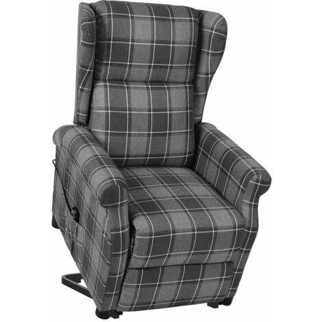 TRUE DEAL Fauteuil Inclinable Gris Tissu 3 TRUE DEAL Fauteuil Inclinable Gris Tissu