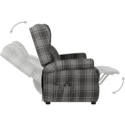 TRUE DEAL Fauteuil Inclinable Gris Tissu 10 TRUE DEAL Fauteuil Inclinable Gris Tissu -Pas Cher Fauteuil Magasin 57831308 4