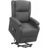 TRUE DEAL Fauteuil De Massage Inclinable Gris Foncé Tissu 1 TRUE DEAL Fauteuil De Massage Inclinable Gris Foncé Tissu -Pas Cher Fauteuil Magasin 57831325 1